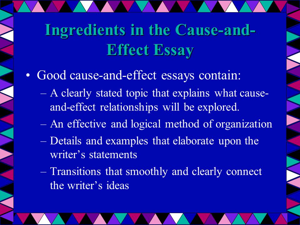 100 Cause and Effect Essay Topics